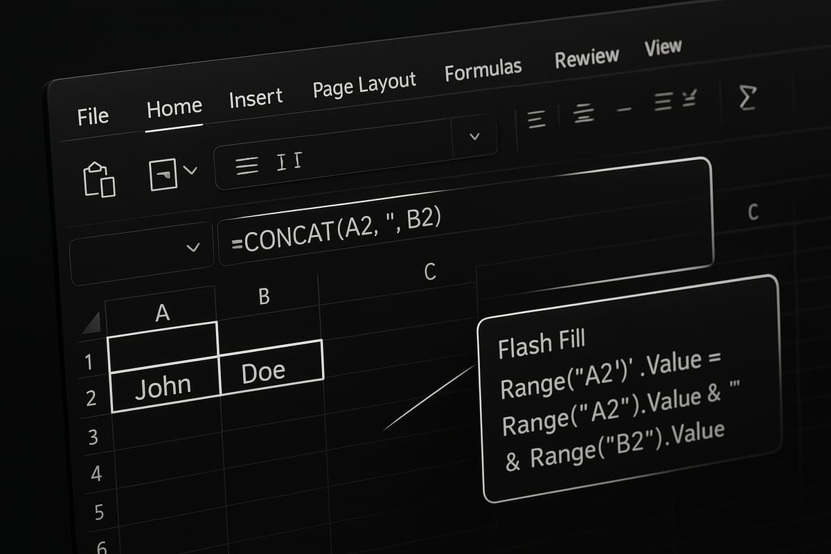 Step-by-Step Methods to Combine Two Cells in Excel