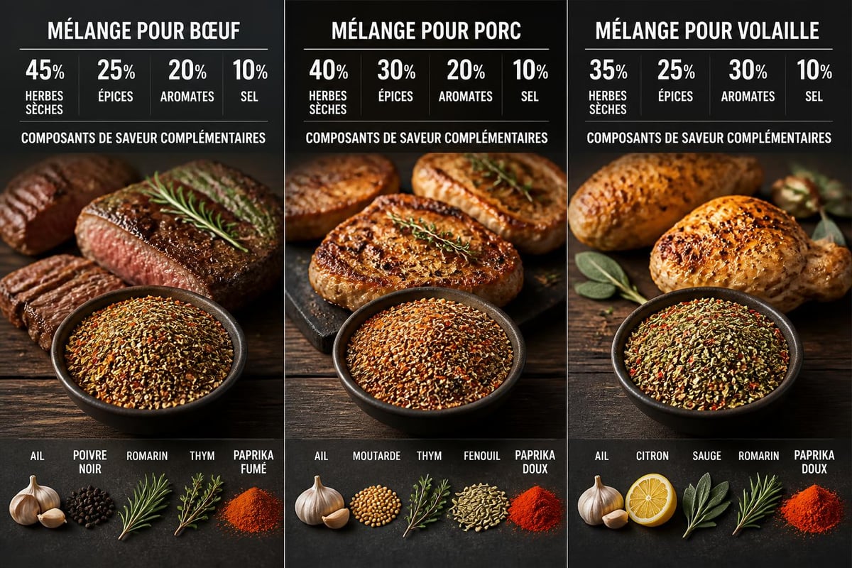 Spice blends by meat type