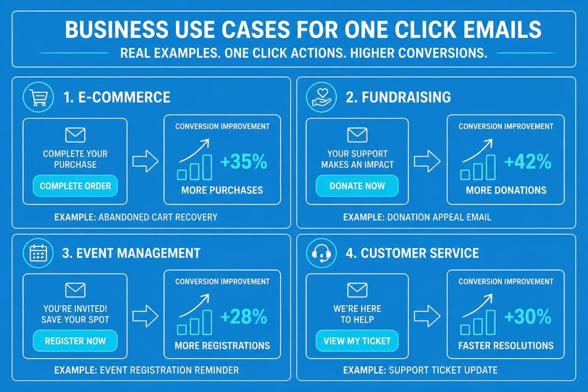 One click email applications