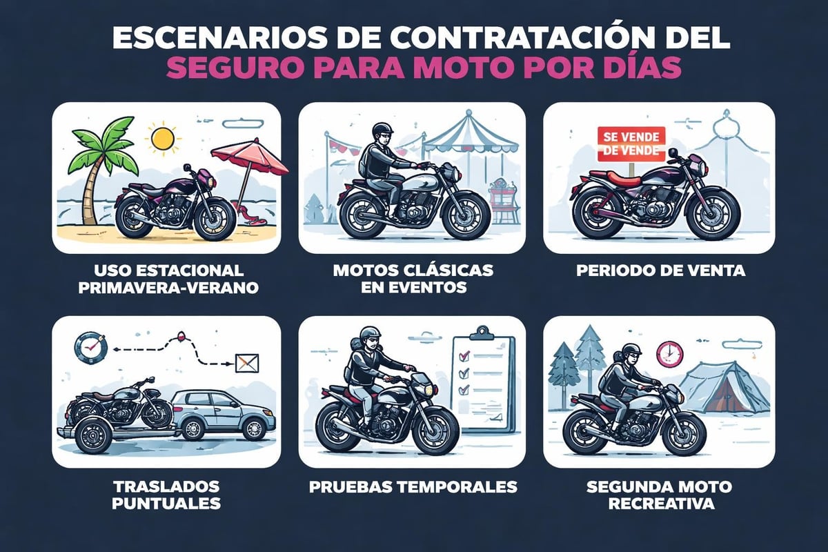 Seguro para Moto por Días: Guía Completa 2026 2 Usos del seguro temporal