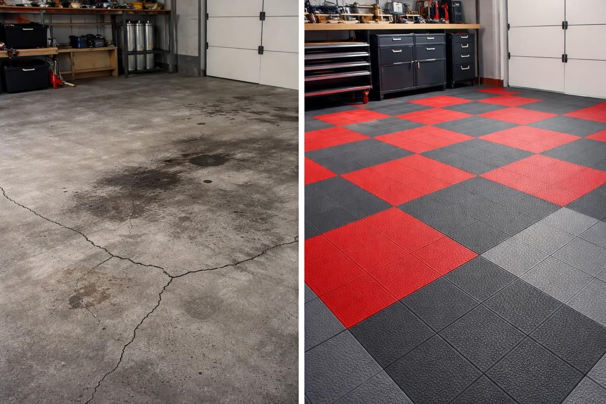 Concrete garage floor problems
