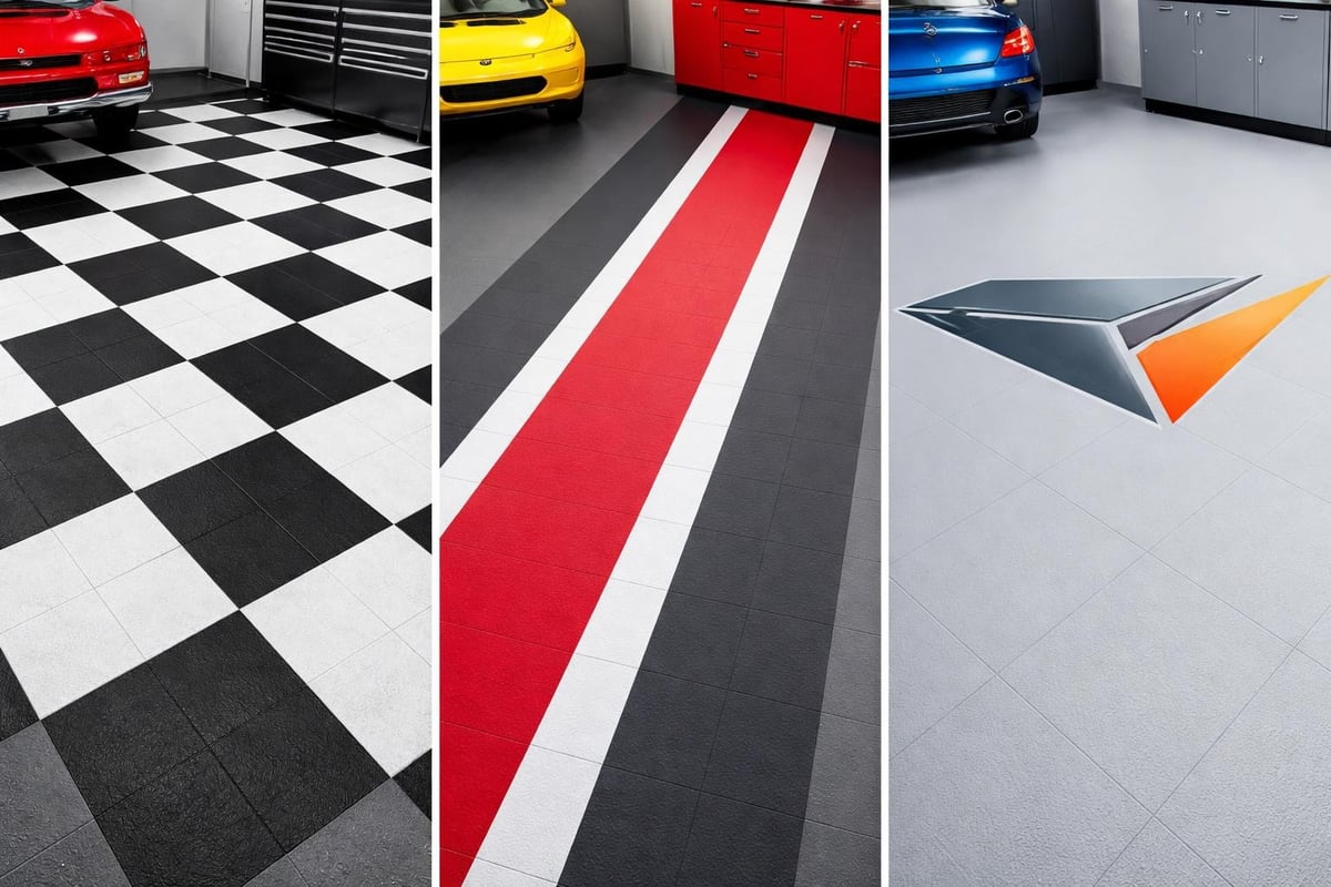 Garage floor design patterns