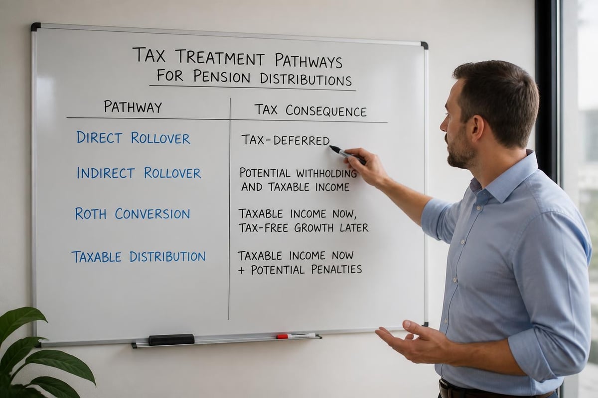 Pension rollover tax scenarios