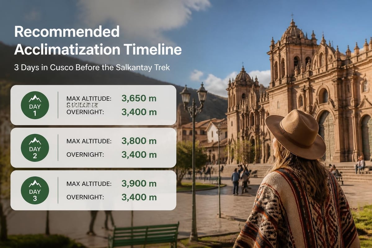 Altitude acclimatization schedule