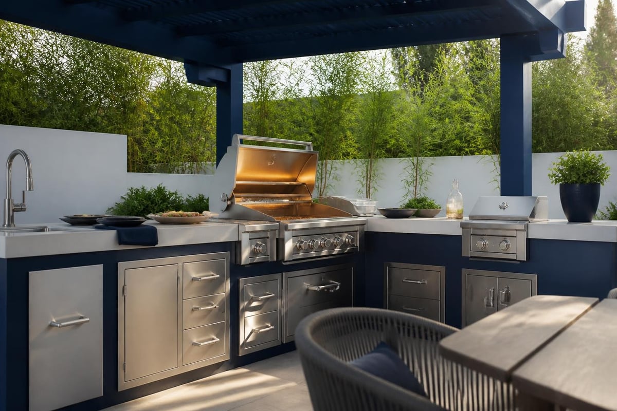 Hestan outdoor kitchen integration