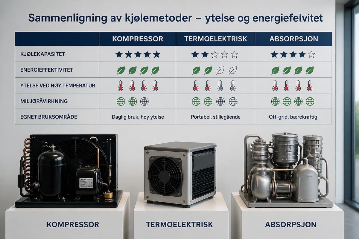 Sammenligning av kjøleboksteknologier