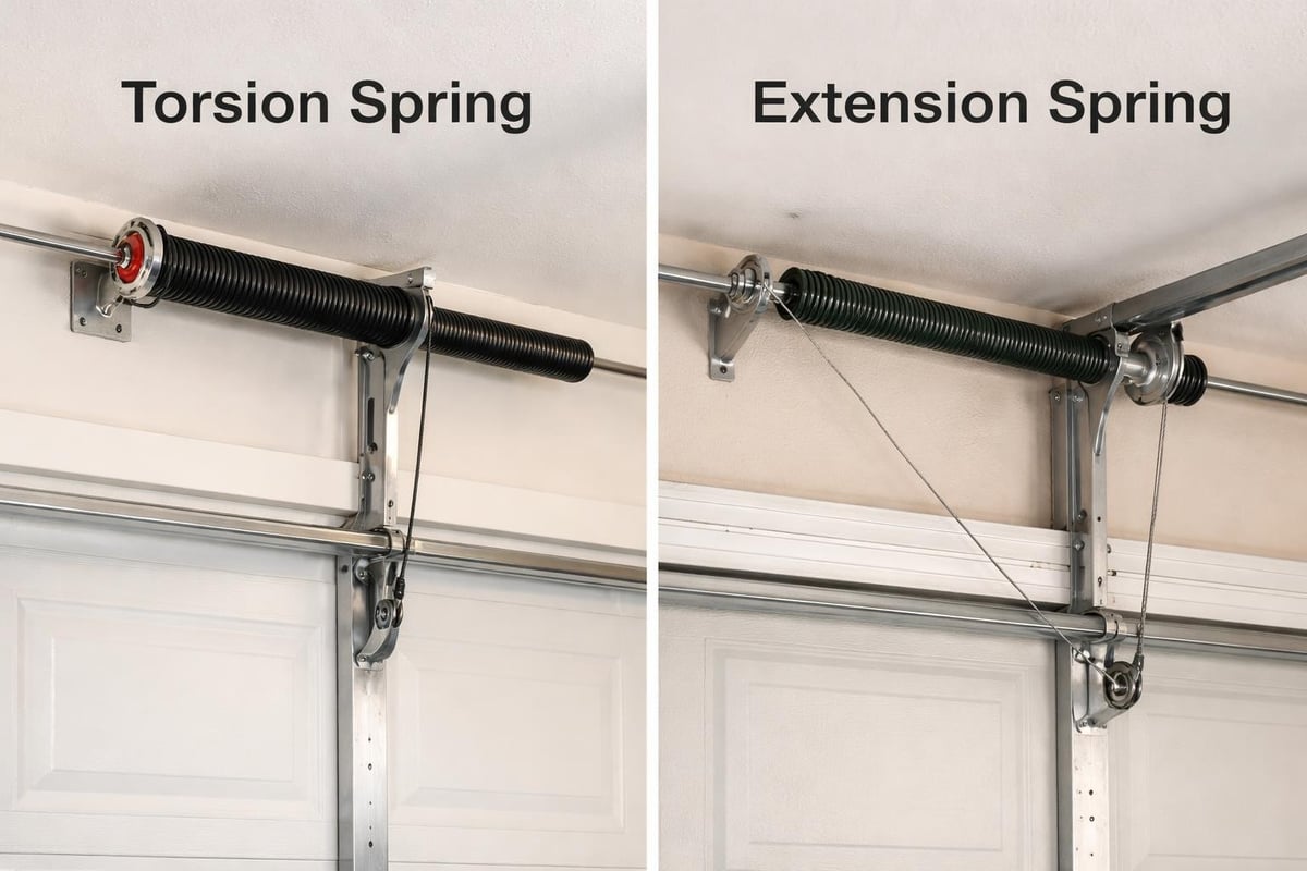 Torsion and extension spring systems