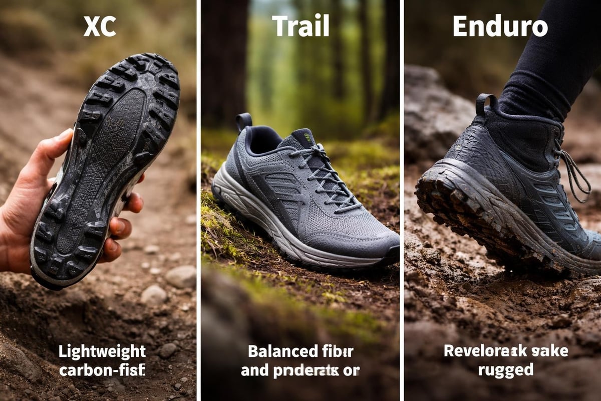 Mountain bike shoe terrain specialization