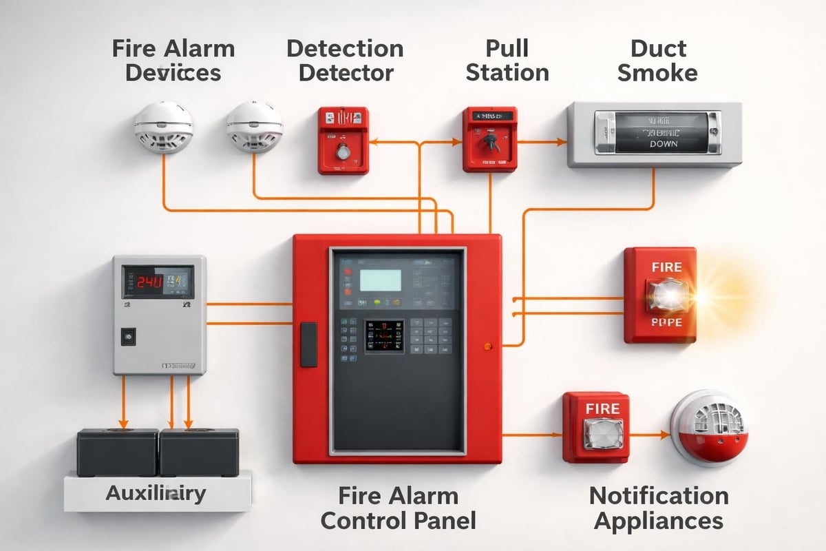 Fire alarm system components and their functions