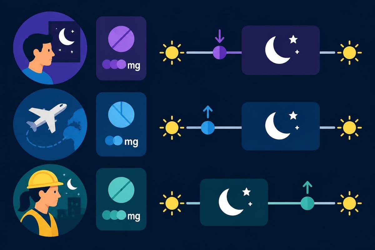 Sleep disorder types and melatonin timing