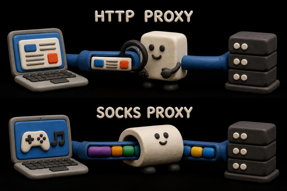 HTTP vs SOCKS proxy operation