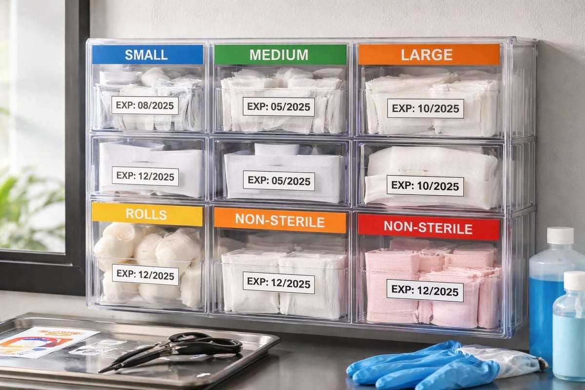First aid kit organization