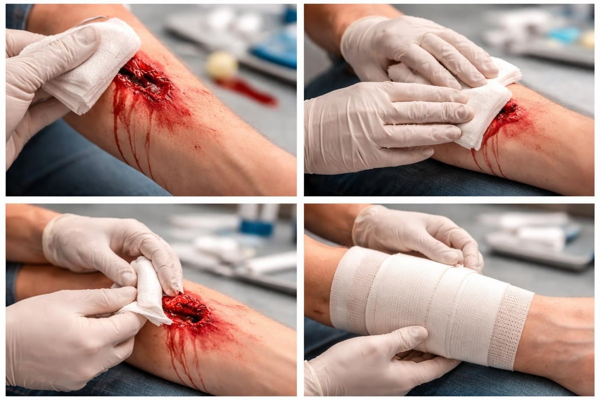 Wound treatment steps