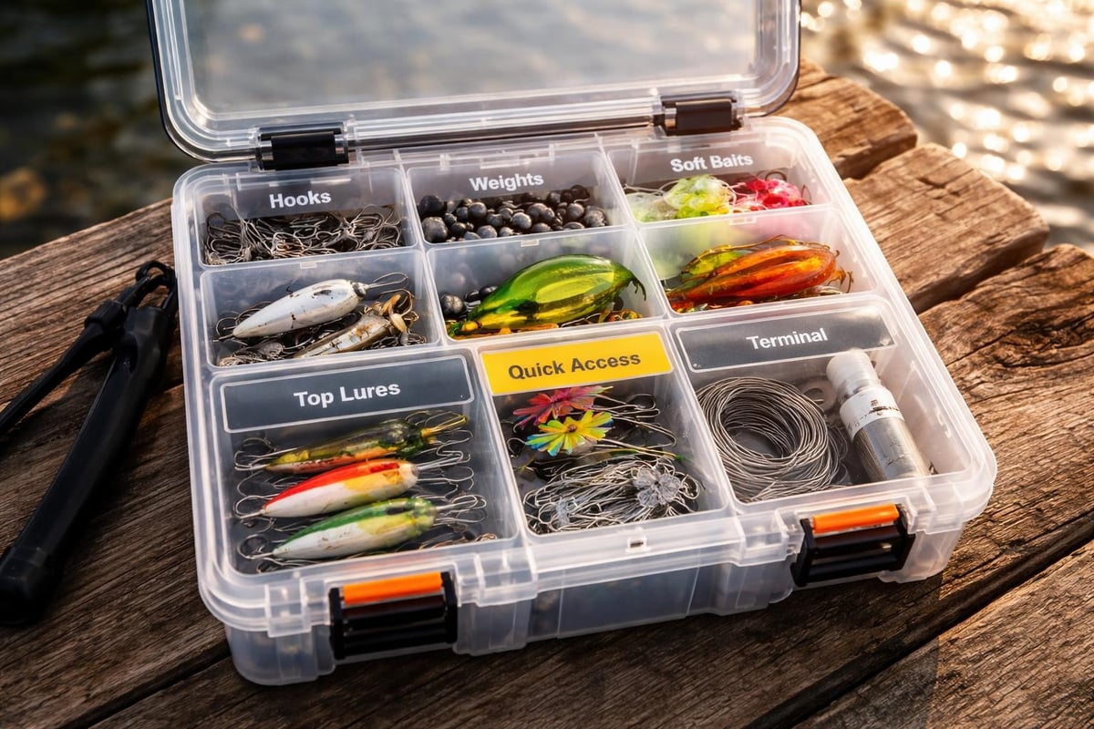 Tackle box organization methods