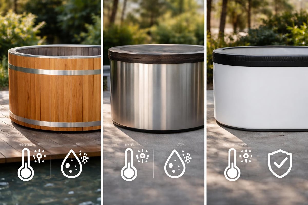 Ice bath barrel material comparison