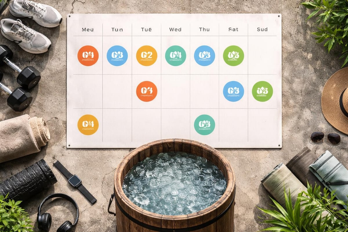 Ice bath routine timeline