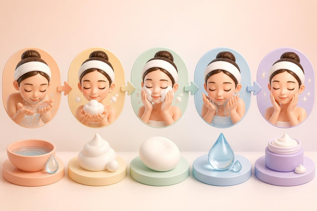朝のシンプル洗顔手順