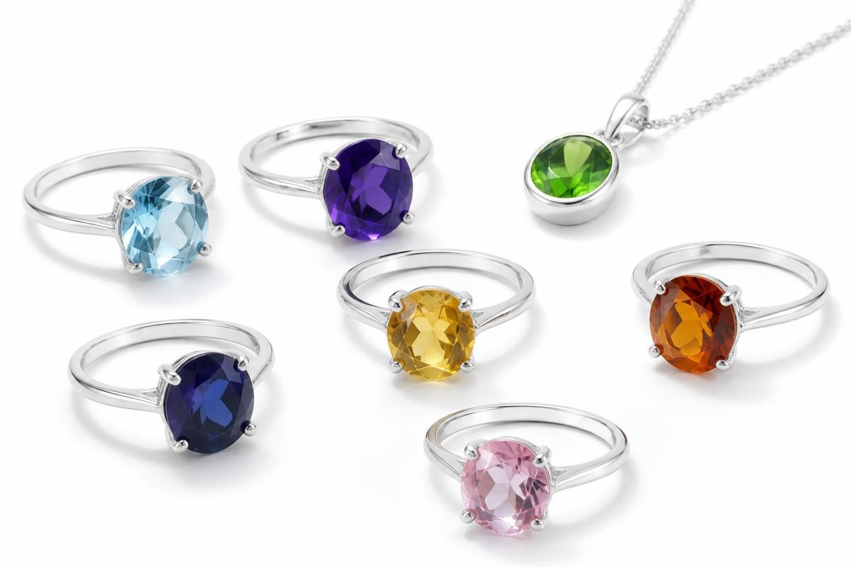 Gemstone and silver pairing