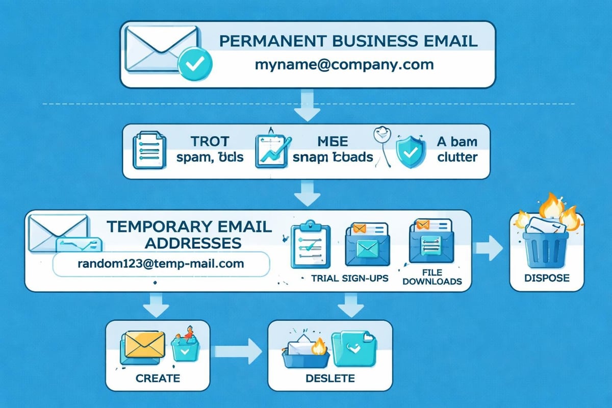 One time email workflow diagram