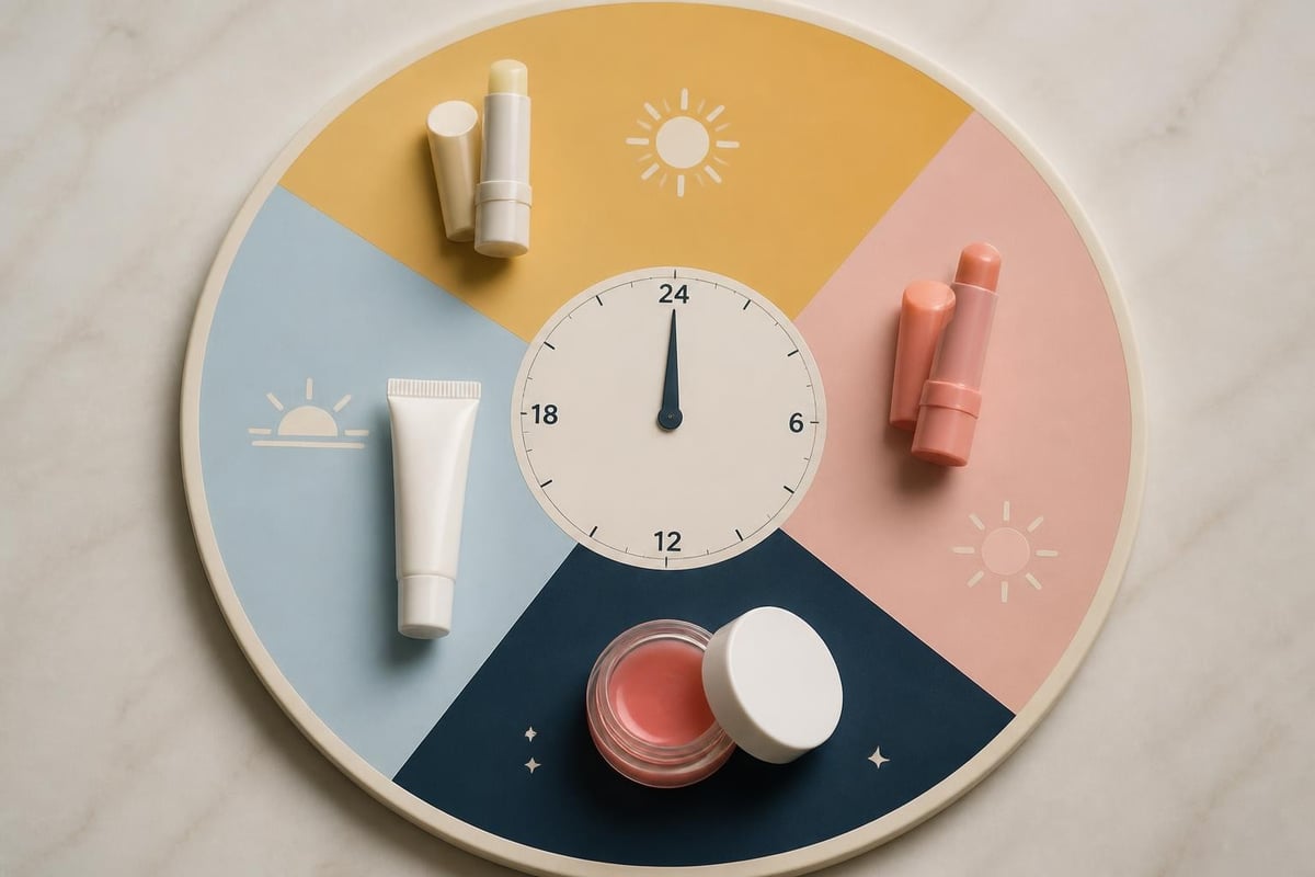 Lip care routine timeline