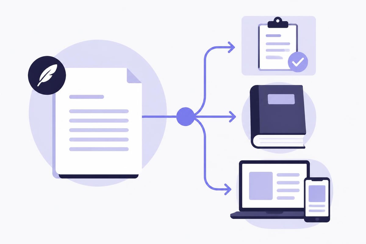 Multiple book format outputs
