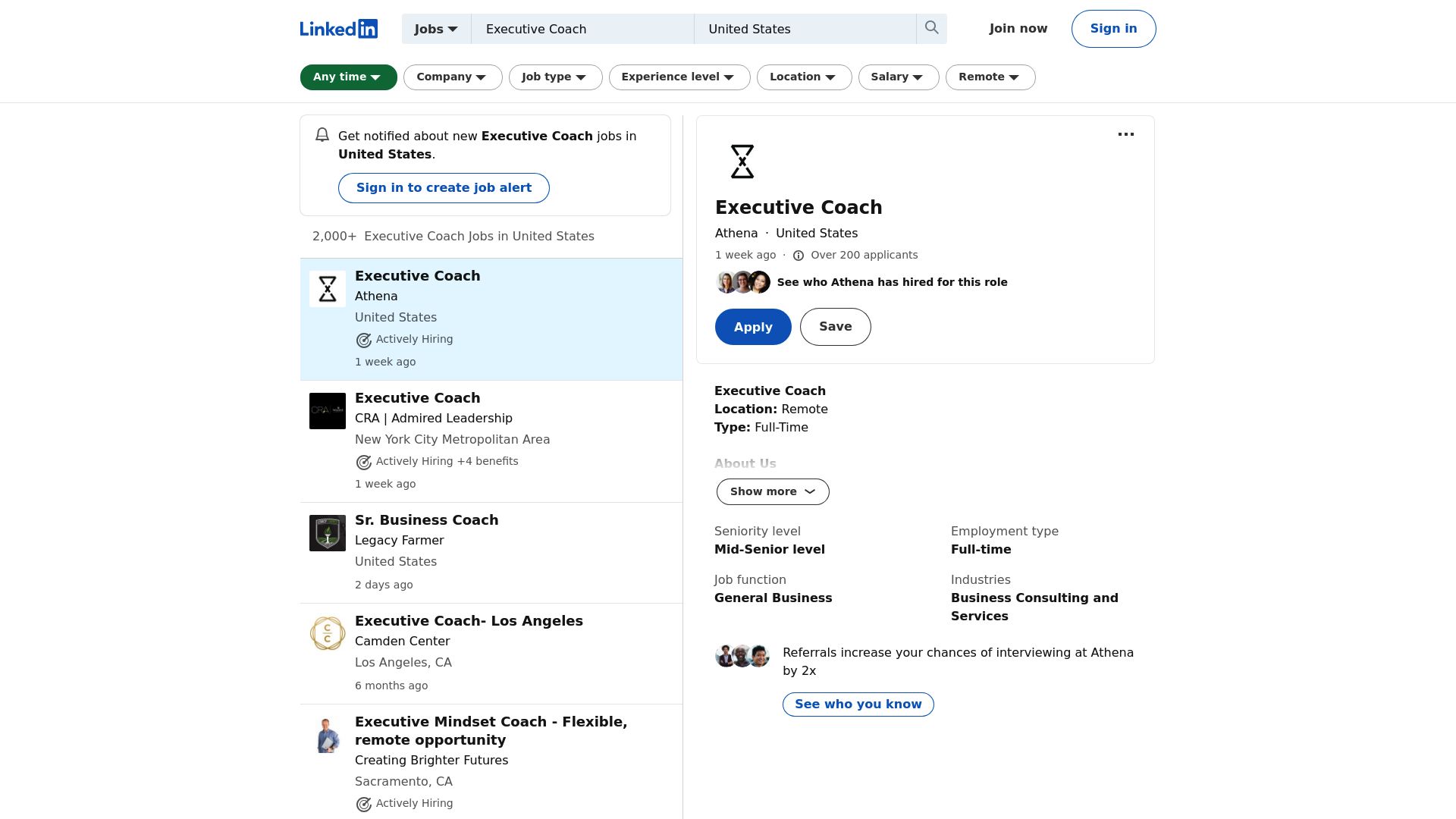 Top 10 Best Executive Coaching Positions in 2025 - Chief Executive Coach – In-House Corporate Programs