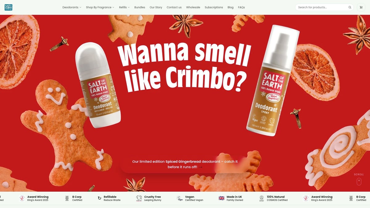 7 Meilleurs Déodorant Le Plus Efficace à Tester en 2026 - Salt of the Earth Déodorant Spray Cristal