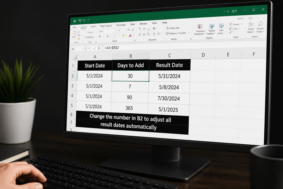 Dynamic date calculation with cell references