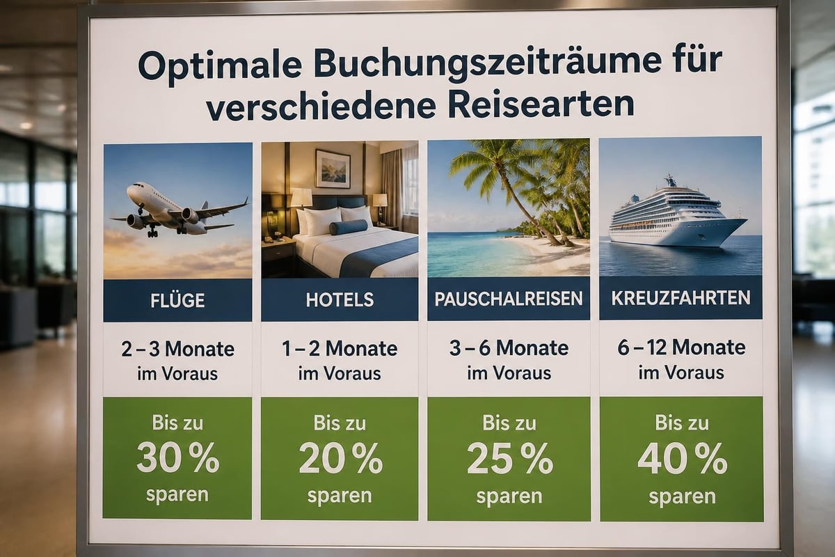 Buchungszeitpunkt f&uuml;r g&uuml;nstige Reisen