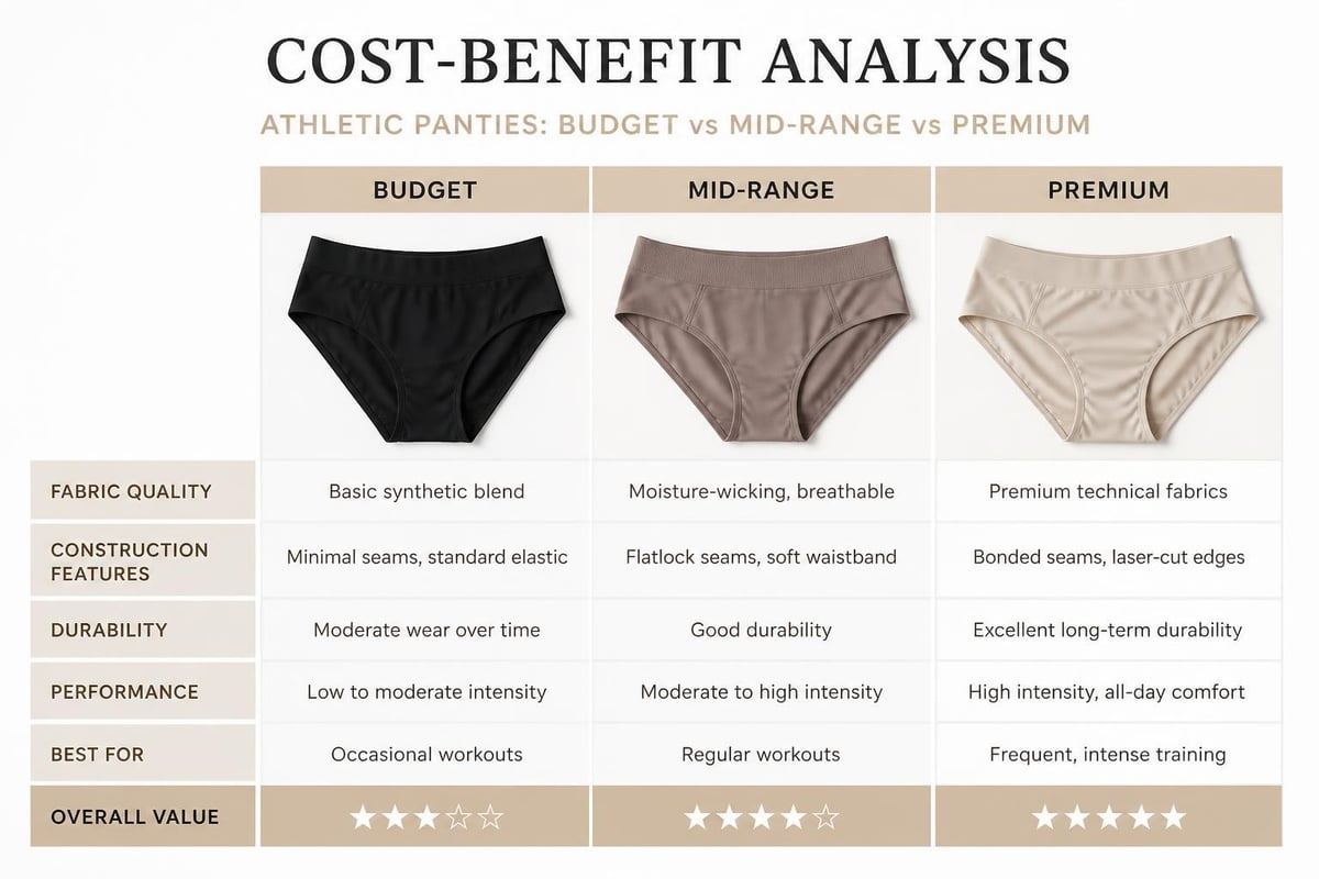 Athletic panties value comparison
