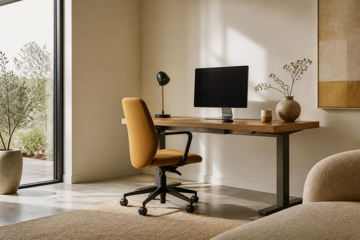 Work-from-home desk setup