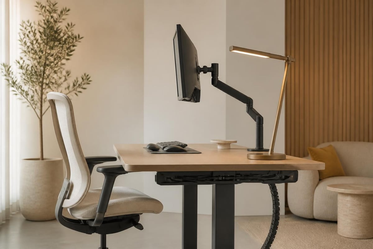 Desk accessories and layout