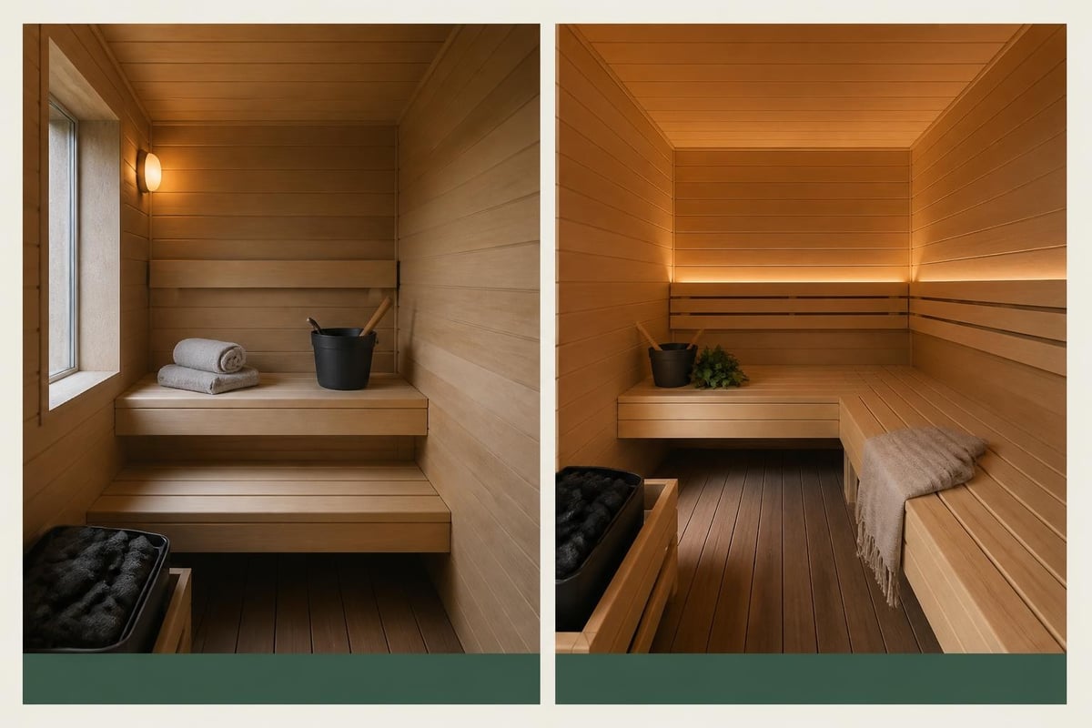 Sauna bench configurations
