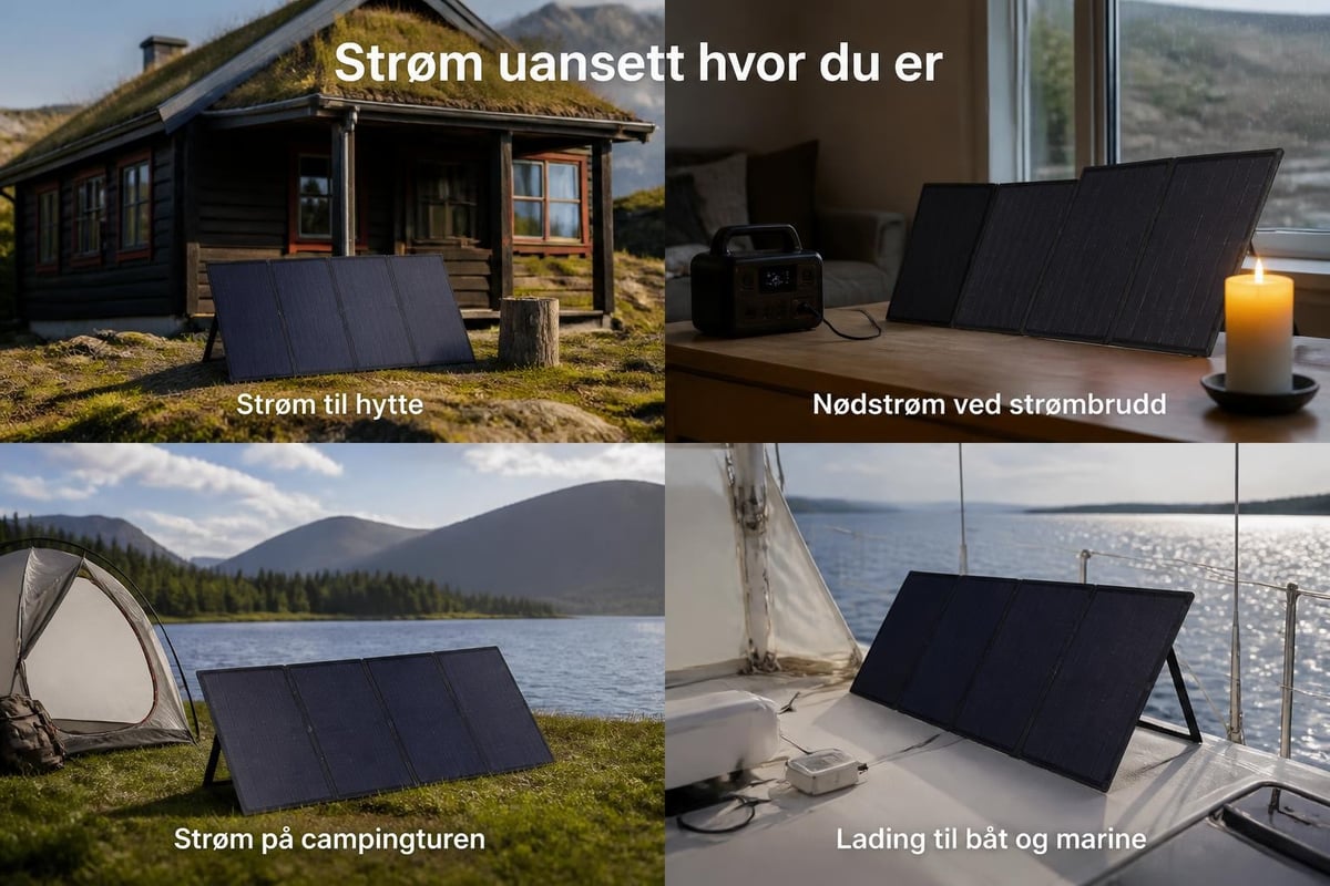 Solcellematte bruksscenarier