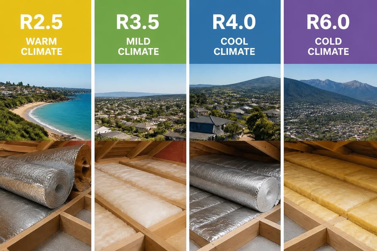Ceiling insulation R-value comparison