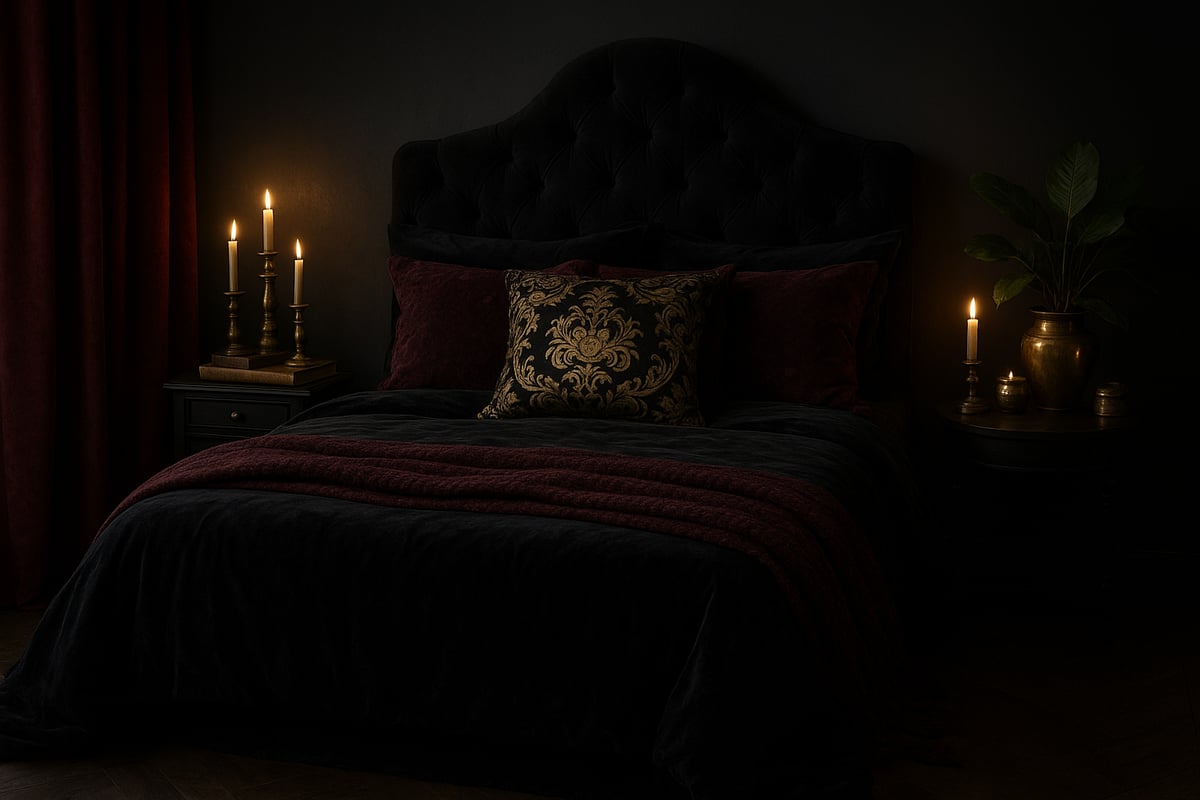 Step-by-step guide to styling your bedroom with gothic bed sheets