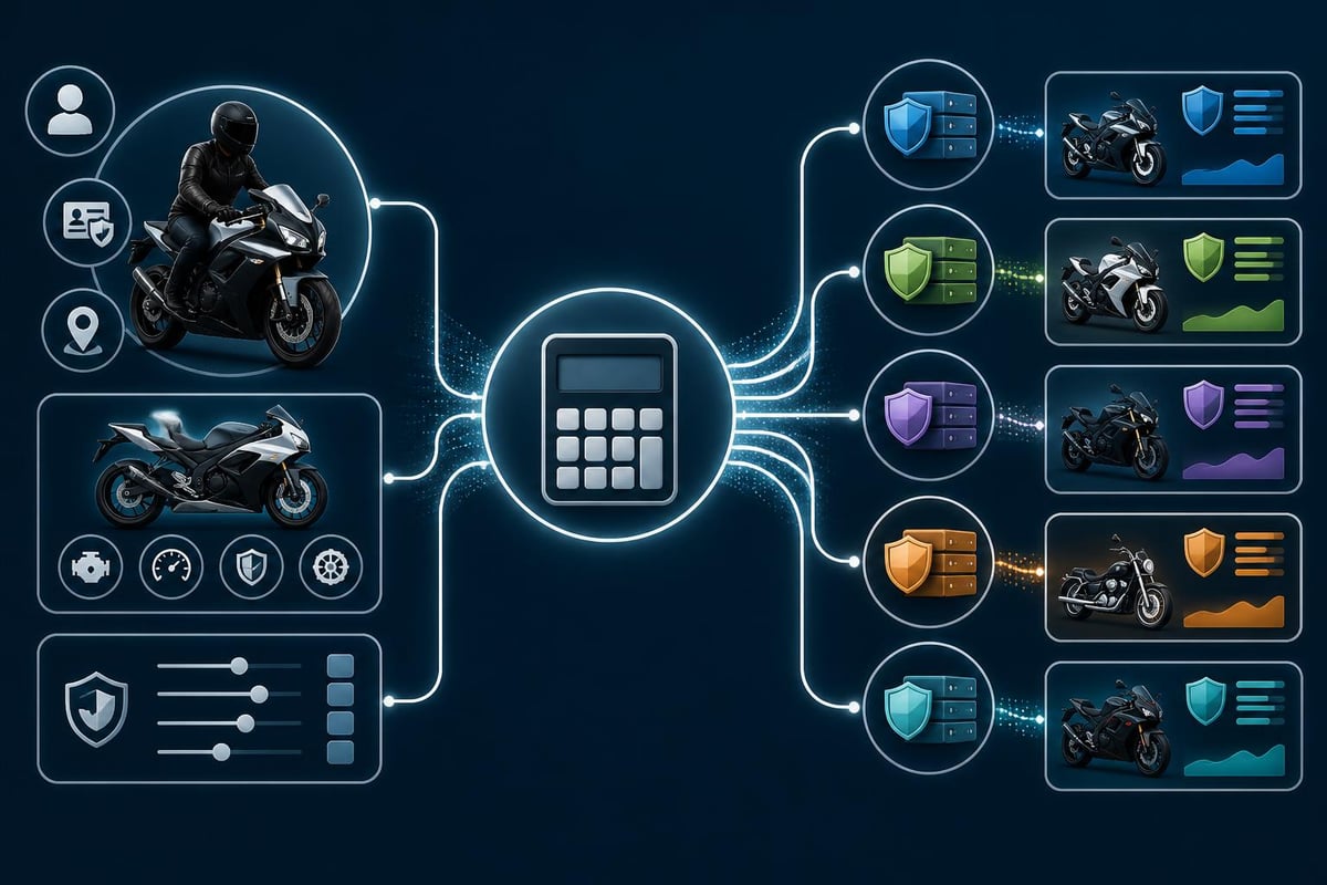 Proceso de cálculo de seguro de moto