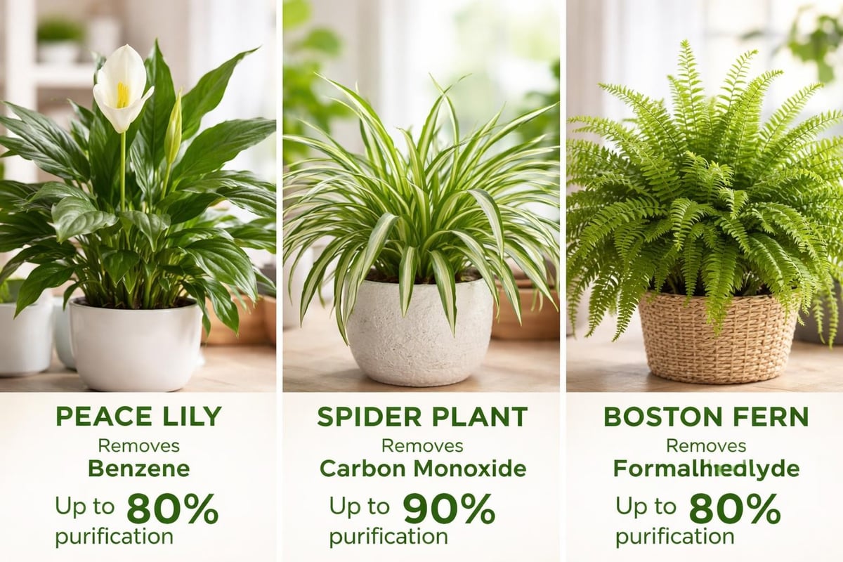 Air purifying plants comparison