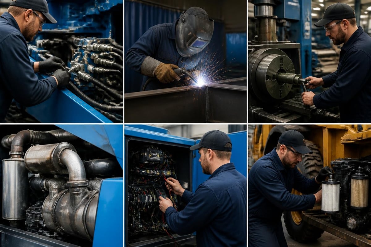 Equipment repair service categories