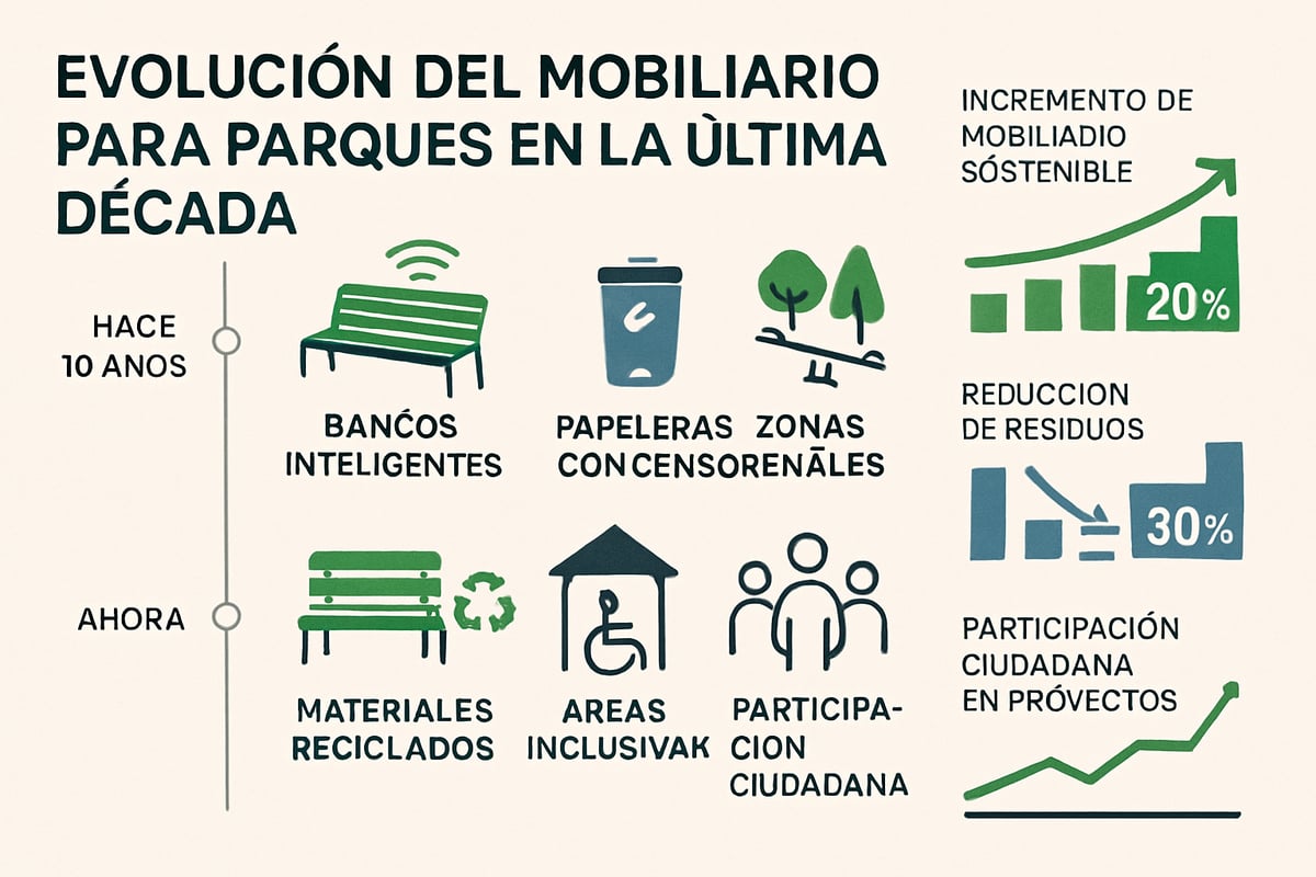 Panorama del mobiliario para parques en 2026