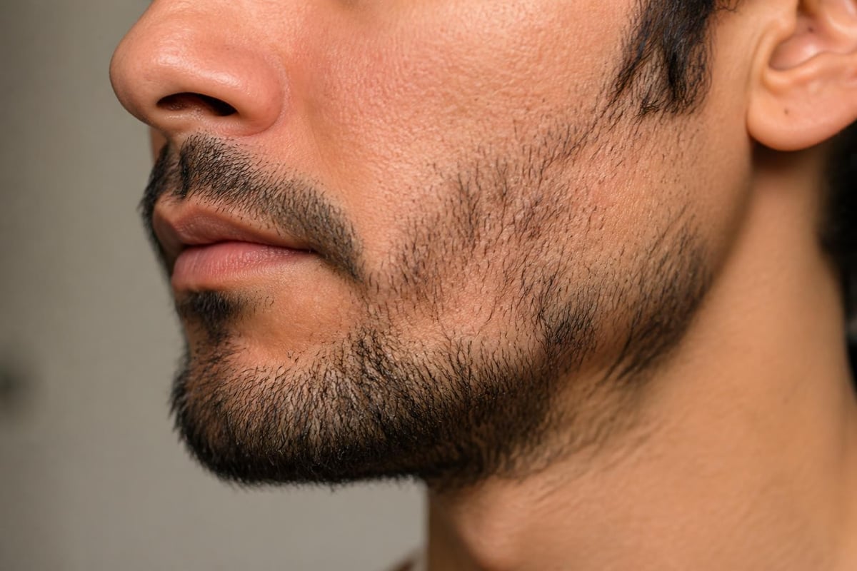 Beard follicle health diagram