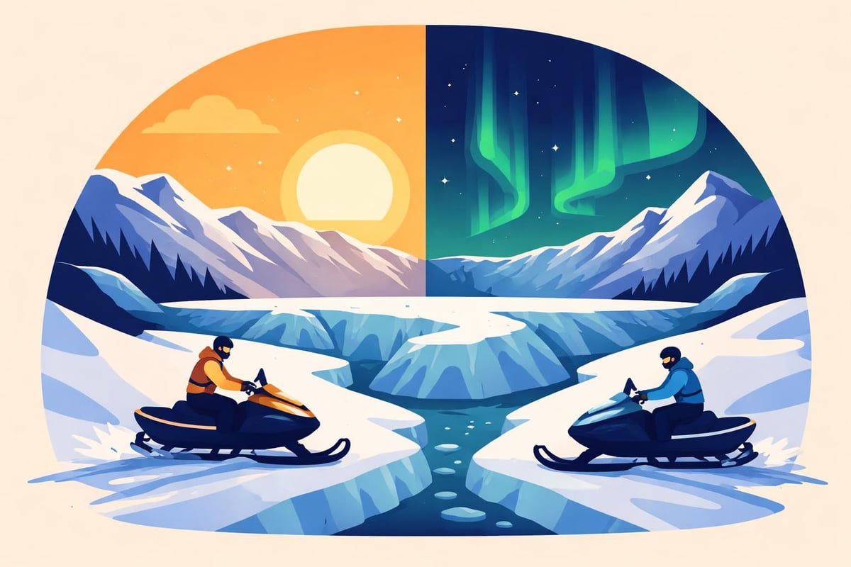 Seasonal snowmobiling opportunities in Iceland
