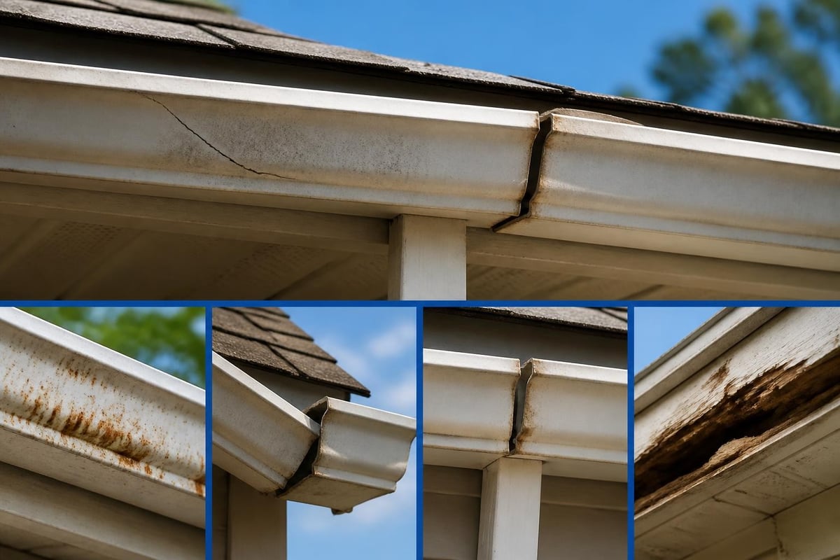Signs of gutter damage