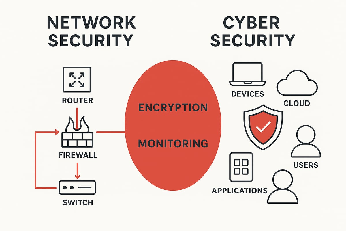 Defining Network Security and Cyber Security