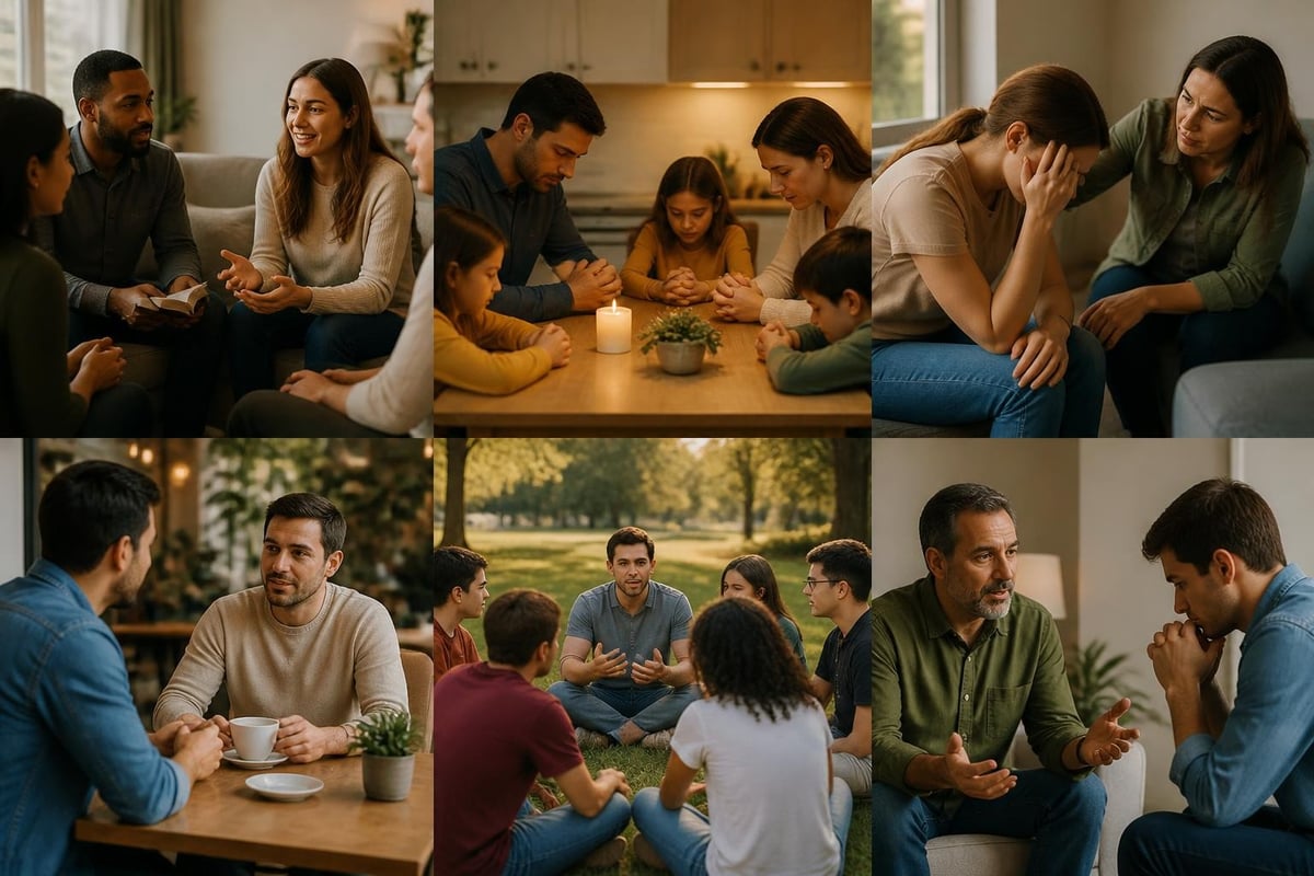 Contextos diversos para mensajes espirituales breves
