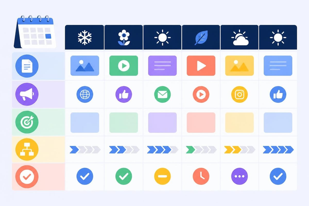 Content calendar structure