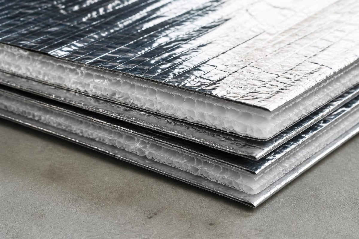 Reflective foil insulation layers