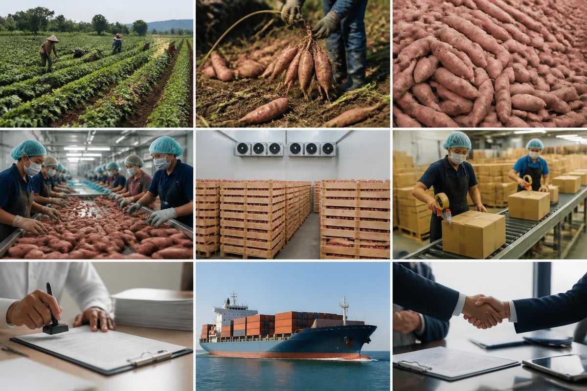 Sweet potato supply chain stages