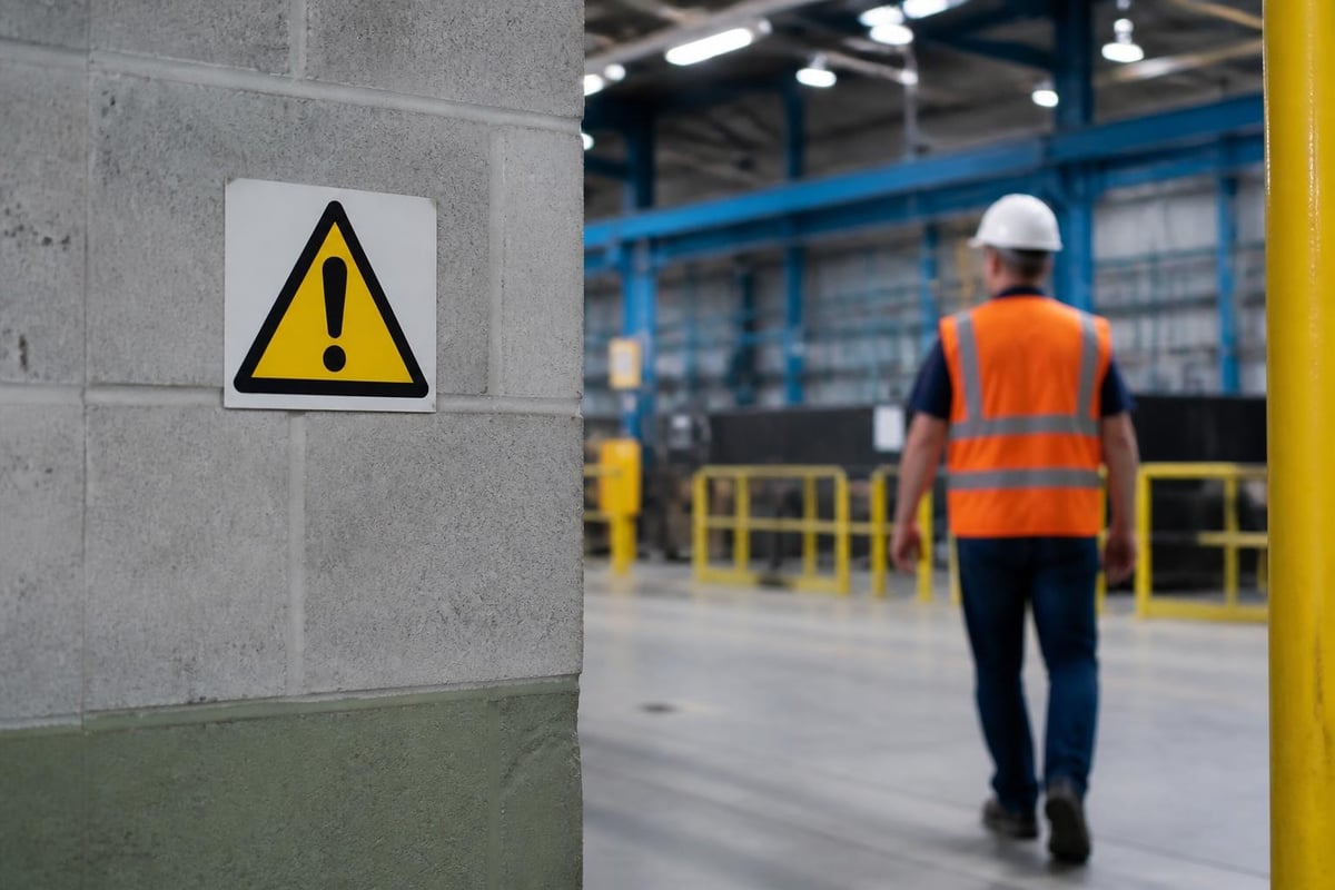 Warning sign regulatory compliance