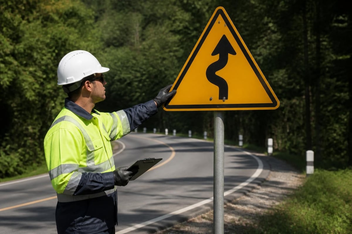 Warning sign inspection checklist
